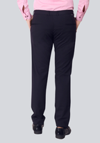 4-Way Stretch Navy Blue Formal Narrow Fit Trousers