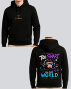 Printed Smart World Winter Black Hoodie