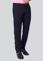 4-Way Stretch Navy Blue Formal Narrow Fit Trousers