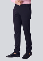 4-Way Stretch Navy Blue Formal Narrow Fit Trousers