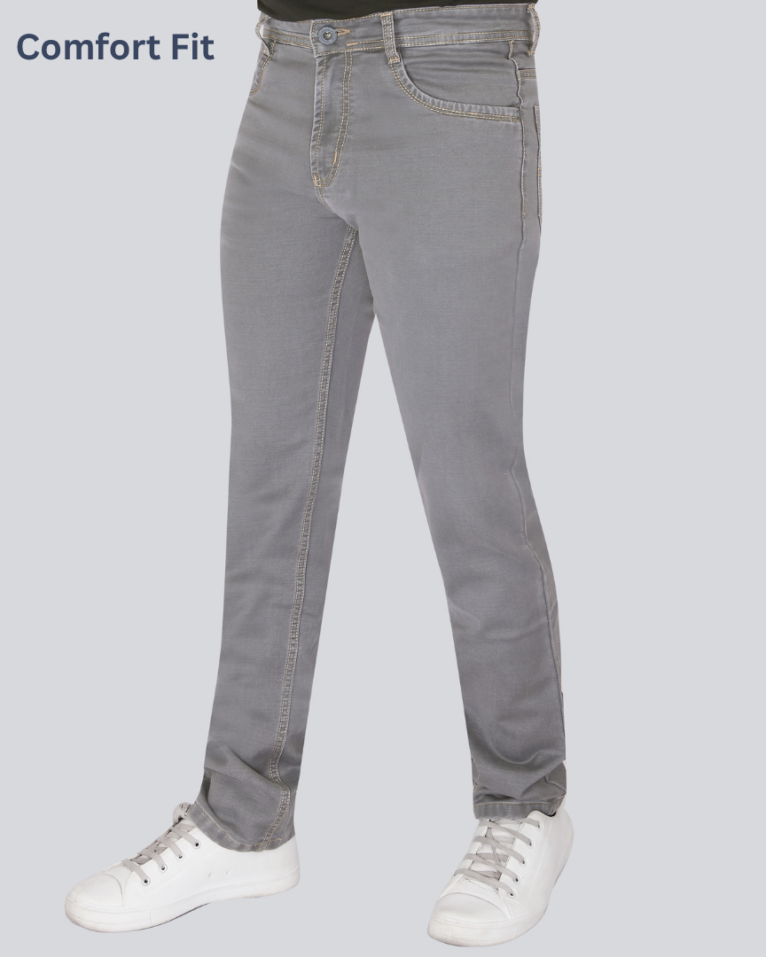 Black Dot Grey Euro Comfort Fit Jeans