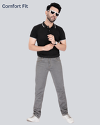 Black Dot Grey Euro Comfort Fit Jeans