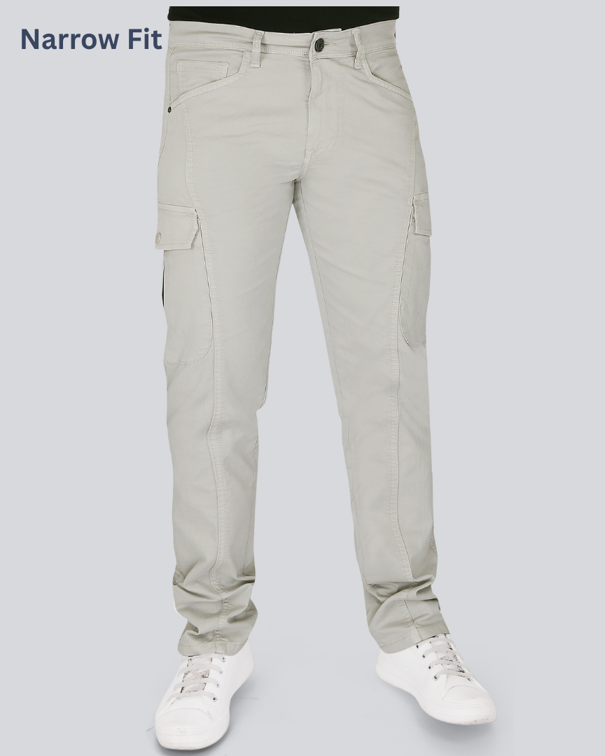 Black Dot L.Fawn Narrow Fit Cotton Cargo Pants