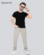 Black Dot L.Fawn Narrow Fit Cotton Cargo Pants
