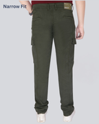 Black Dot Olive Narrow Fit Cotton Cargo Pants