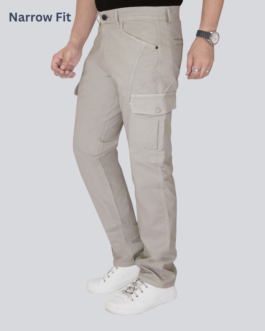 Black Dot Pista Narrow Fit Cotton Cargo Pants
