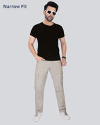 Black Dot Pista Narrow Fit Cotton Cargo Pants