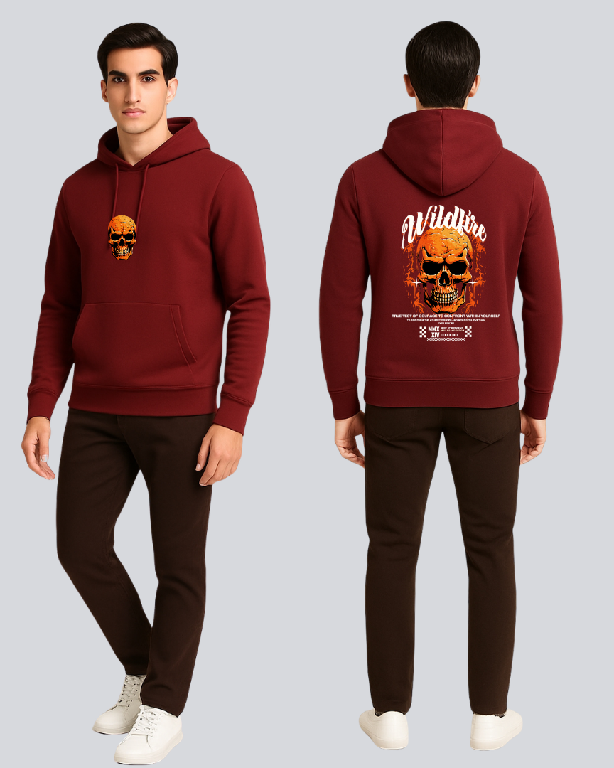 Printed Betrayal Winter Maroon Hoodie