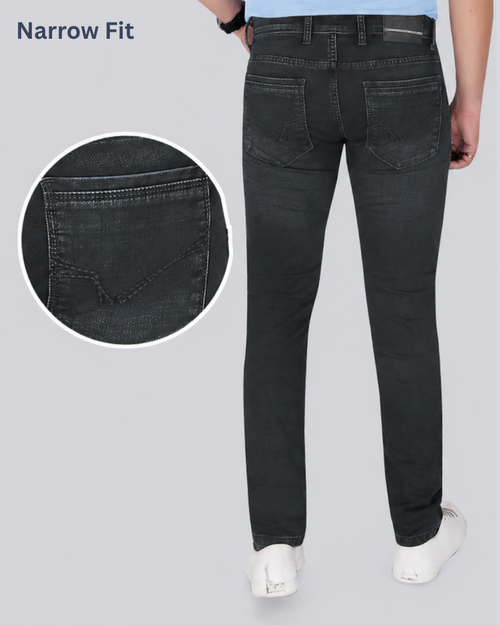 Black Dot Green Sprey Narrow Fit Jeans