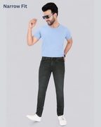 Black Dot Green Sprey Narrow Fit Jeans