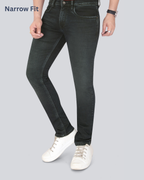 Black Dot Green Sprey Narrow Fit Jeans