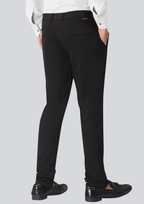 4-Way Stretch Black Formal Narrow Fit Trousers