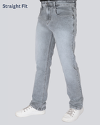 Black Dot Grey Sprey Straight Fit Jeans