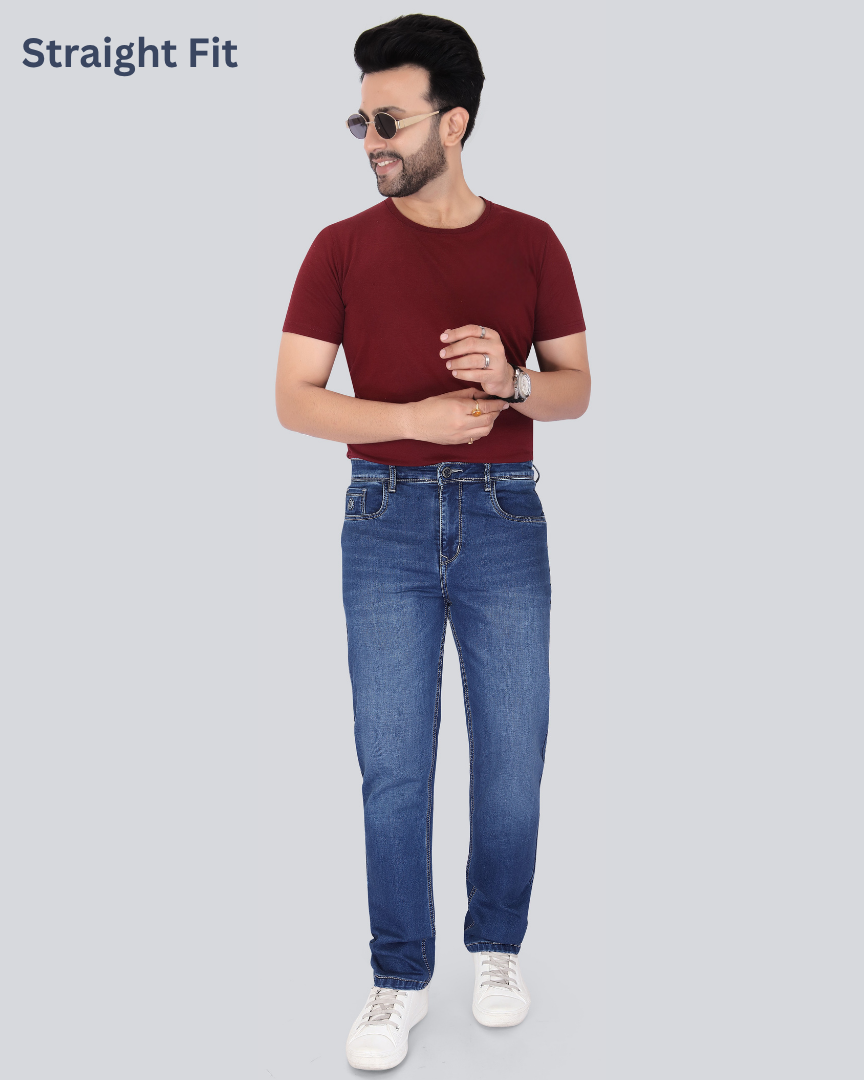Black Dot Stone Sprey Straight Fit Jeans
