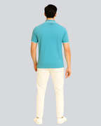 Plain Premium Aqua Blue Polo T shirt