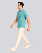 Plain Premium Aqua Blue Polo T shirt