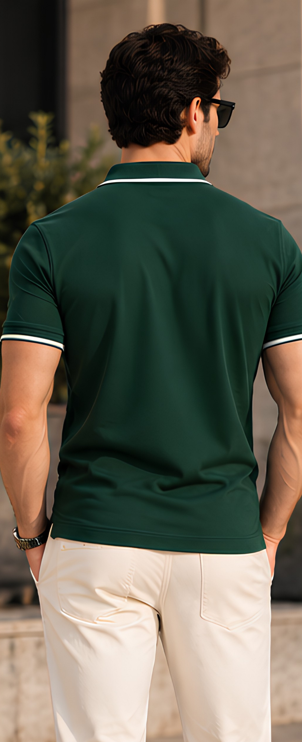 Plain Premium Bottle Green Polo T shirt