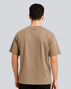 Plain Streetwear Biege Oversize T-Shirt