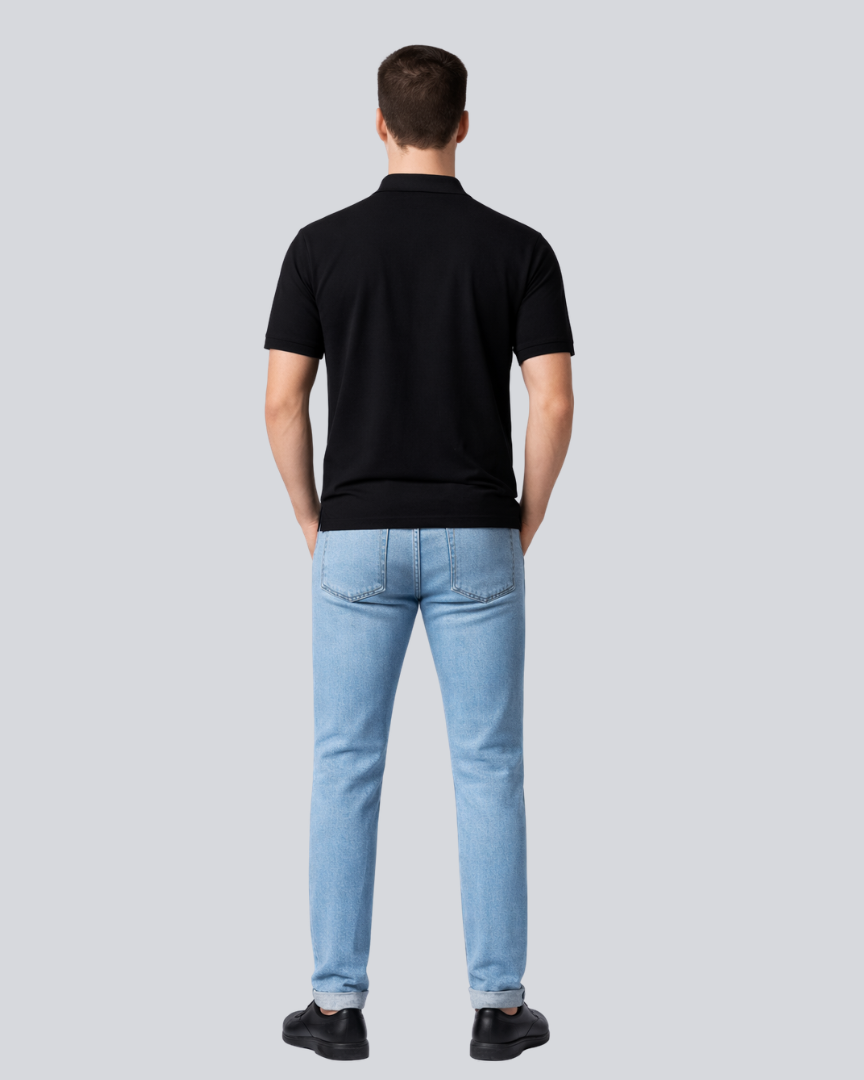 Plain Classic Black Polo T shirt