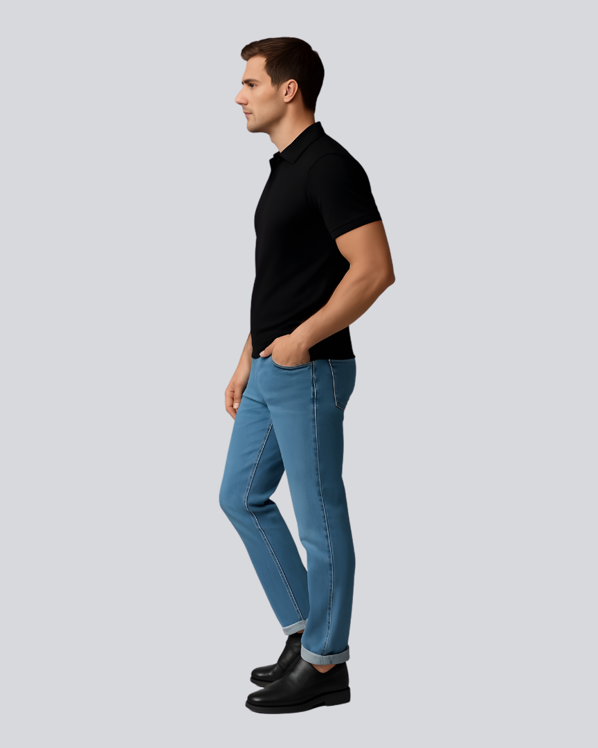 Plain Classic Black Polo T shirt