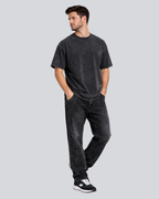 Plain Acid Wash Black Oversize Streetwear T-Shirt