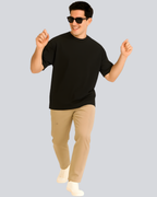Plain Streetwear Black Oversize Fit T-Shirt
