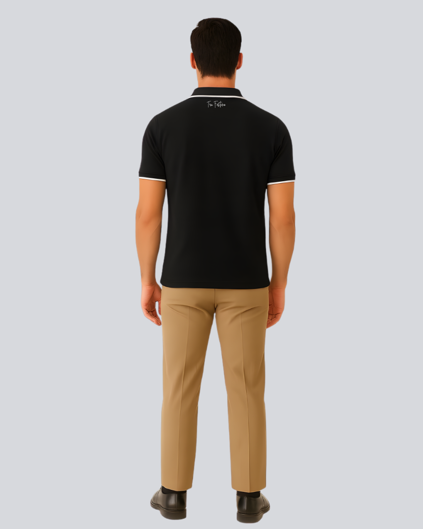 Plain Premium Black Polo T shirt