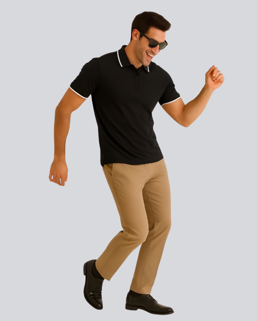 Plain Premium Black Polo T shirt