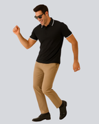 Plain Premium Black Polo T shirt
