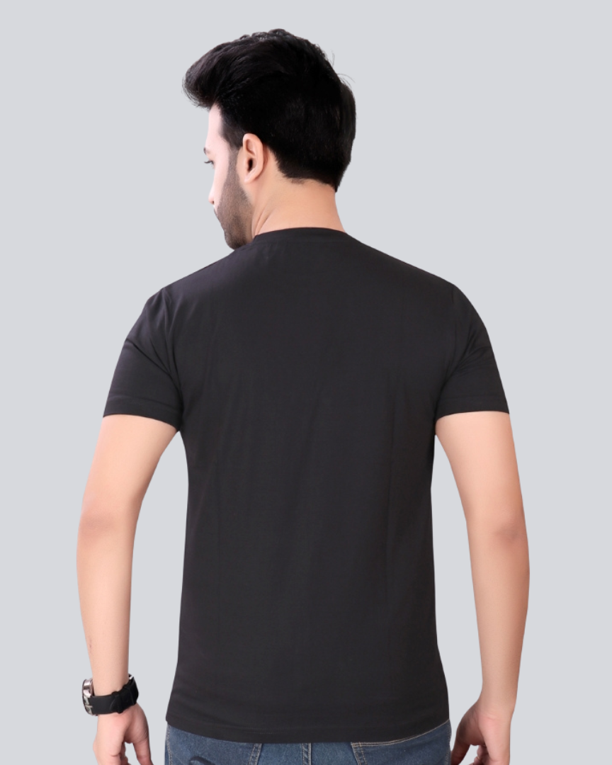 Combo of 2 Round Neck T shirt White & Black