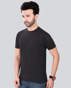 Plain Round Crew Neck Black T-Shirt