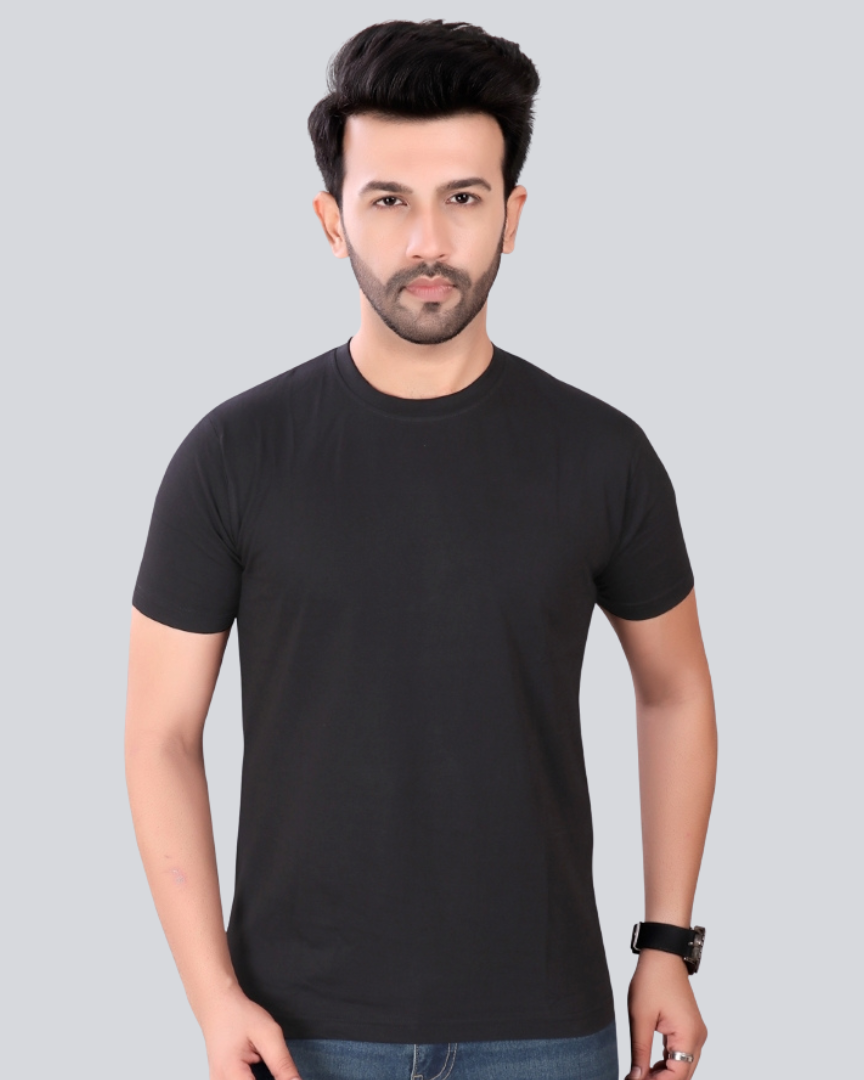 Combo of 2 Round Neck T shirt White & Black