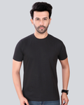 Plain Round Crew Neck Black T-Shirt