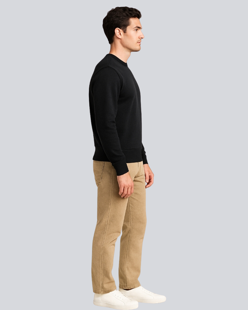 Plain Supreme Black Sweatshirt