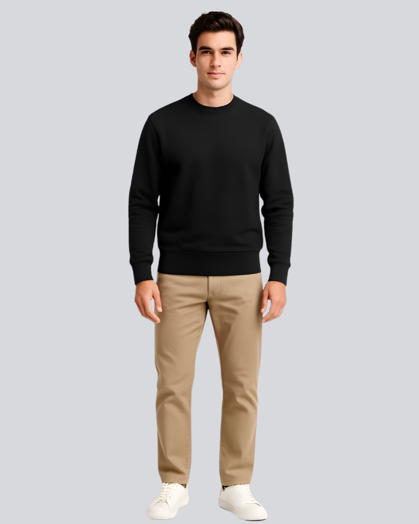 Plain Supreme Black Sweatshirt