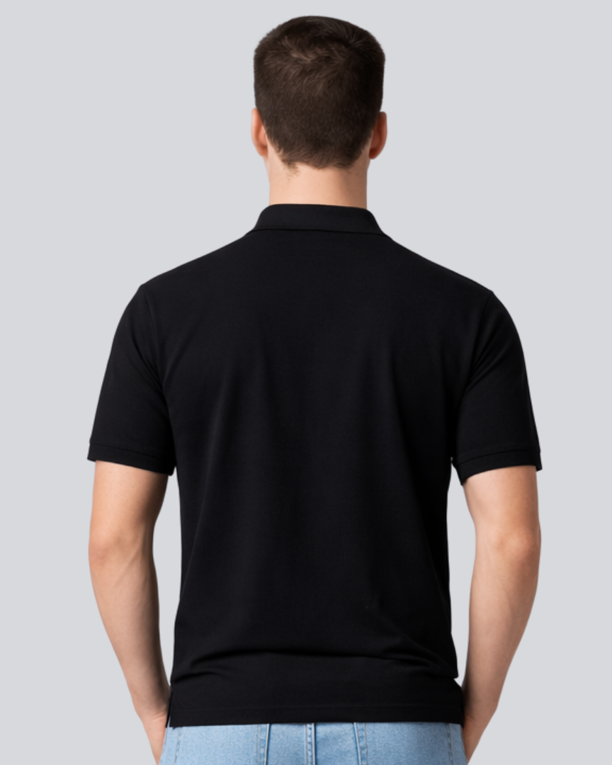 Plain Classic Black Polo T shirt