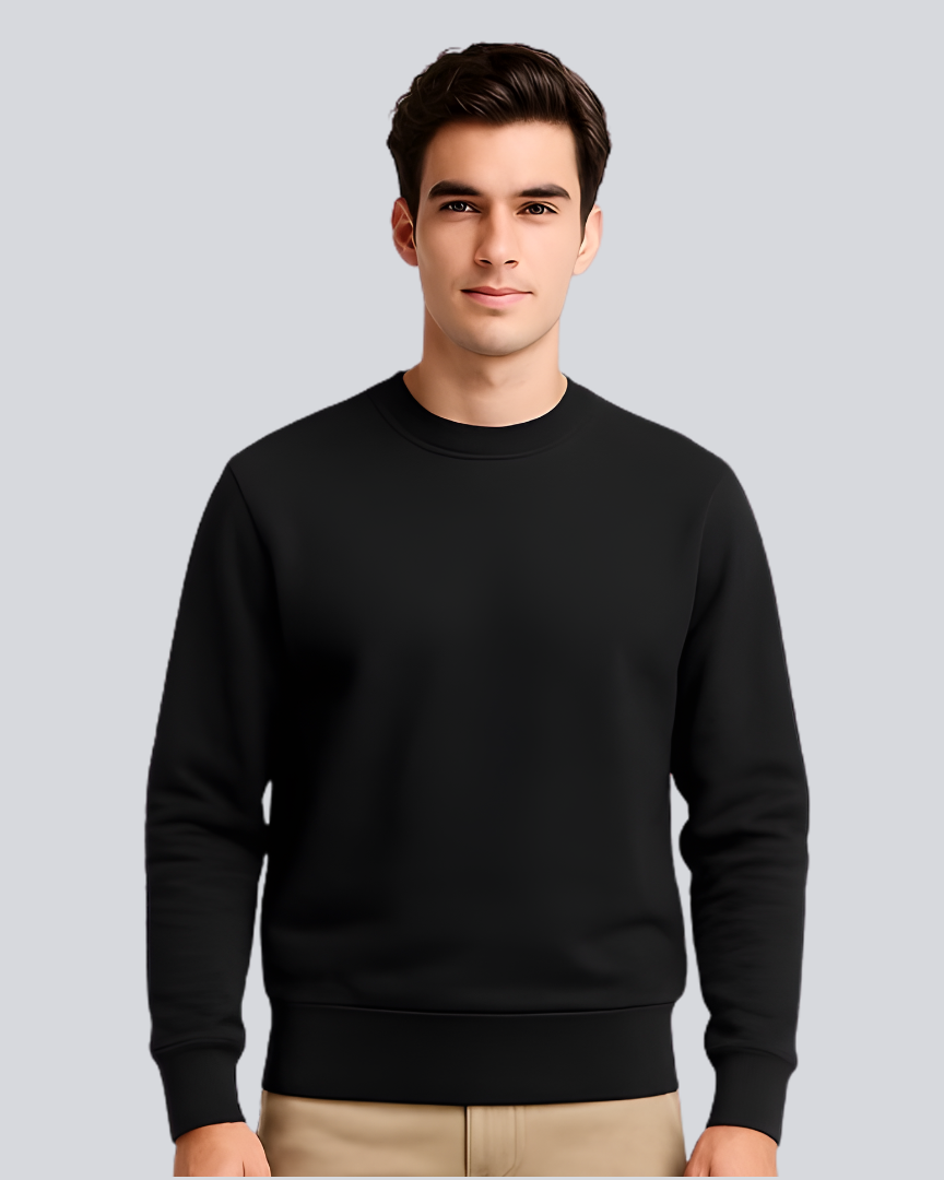 Plain Supreme Black Sweatshirt