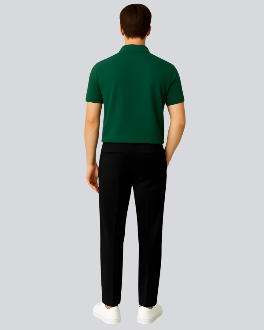 Plain Classic Bottle Green Polo T shirt