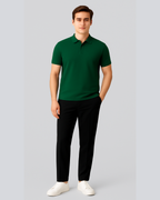 Plain Classic Bottle Green Polo T shirt