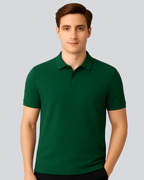 Plain Classic Bottle Green Polo T shirt