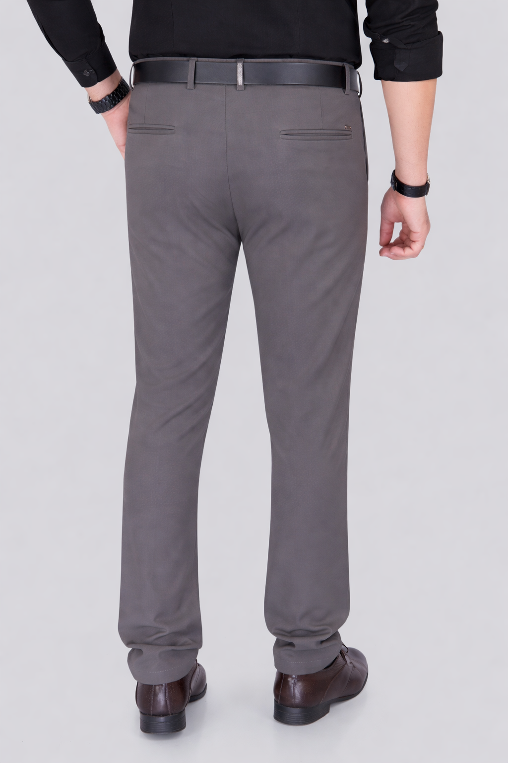 Black Dot Fearless 4-Way Stretch M Olive Formal Narrow Fit Trousers