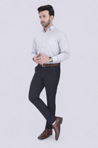 Black Dot Fearless 4-Way Stretch Black Formal Narrow Fit Trousers