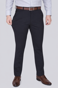 Black Dot Fearless 4-Way Stretch Black Formal Narrow Fit Trousers