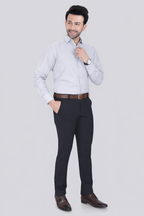 Black Dot Fearless 4-Way Stretch Black Formal Narrow Fit Trousers