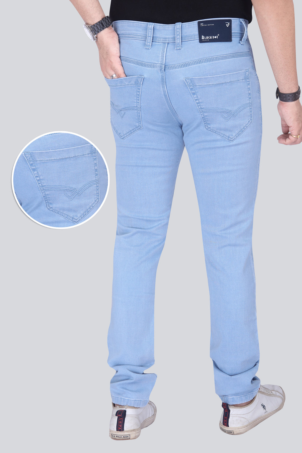 Black Dot Ice Wash Hycross Comfort Fit Jeans