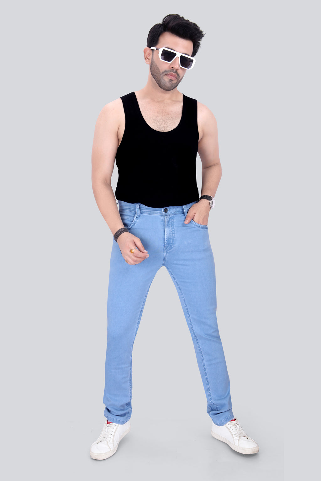 Black Dot Ice Wash Hycross Comfort Fit Jeans