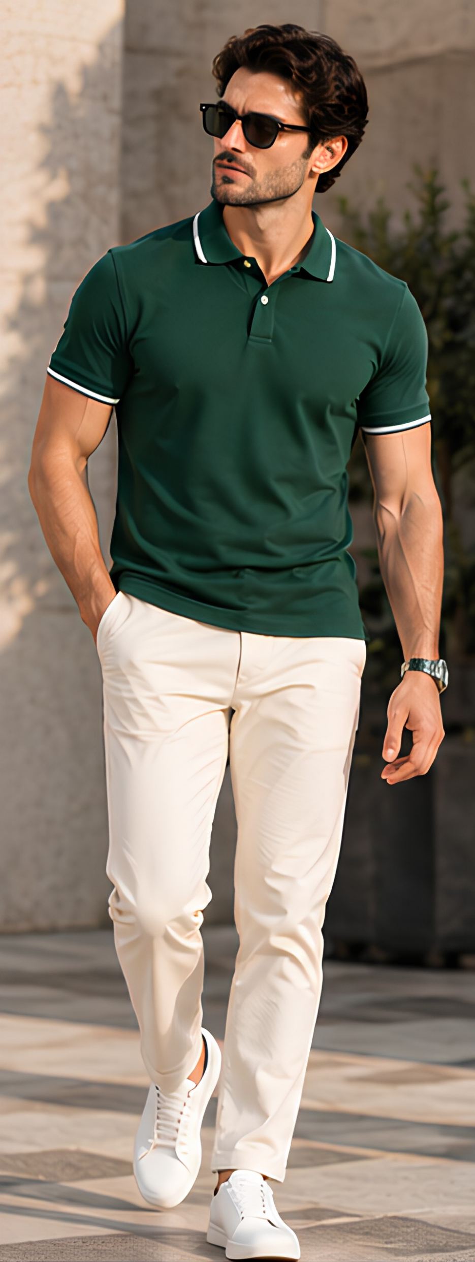 Plain Premium Bottle Green Polo T shirt