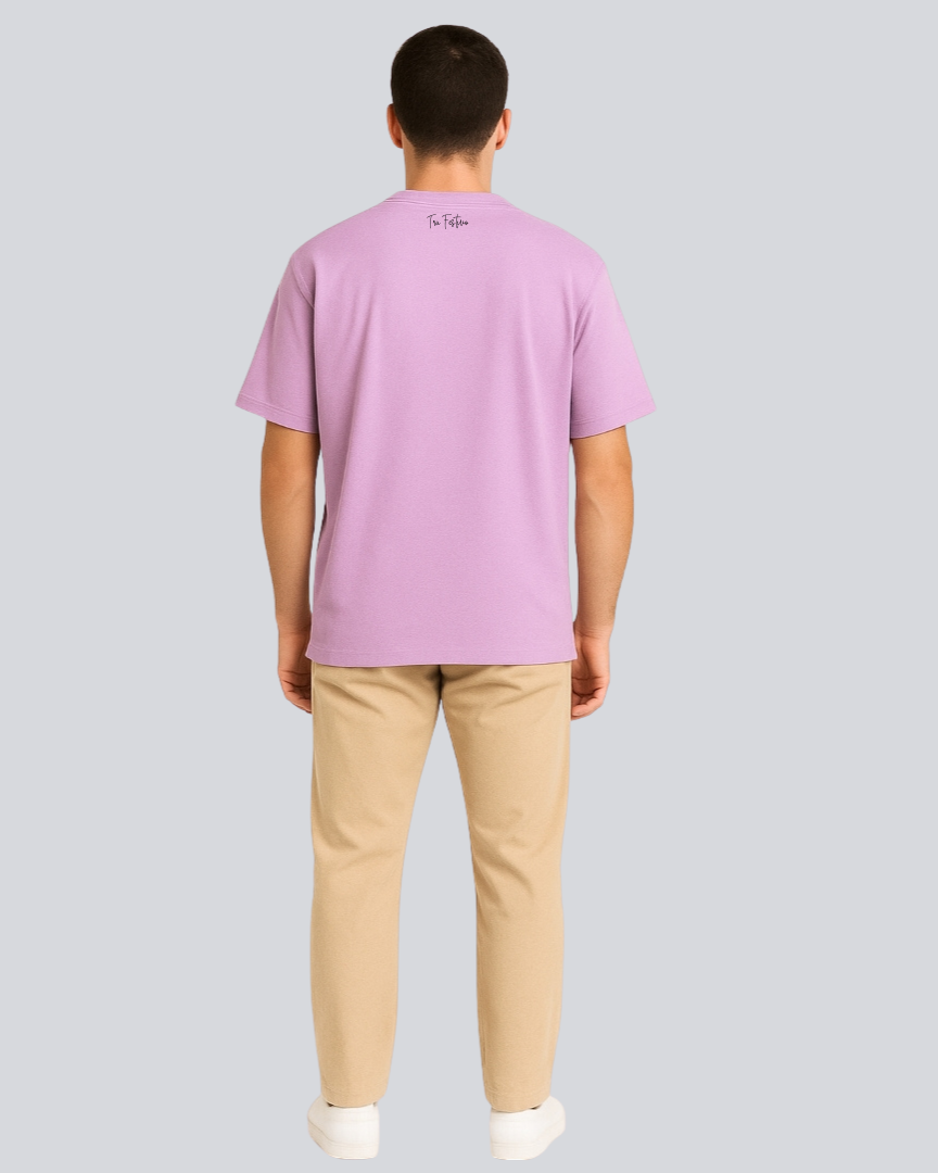 Plain Streetwear Lavender Oversize T-Shirt