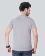 Plain Round Crew Neck Light Grey T-Shirt