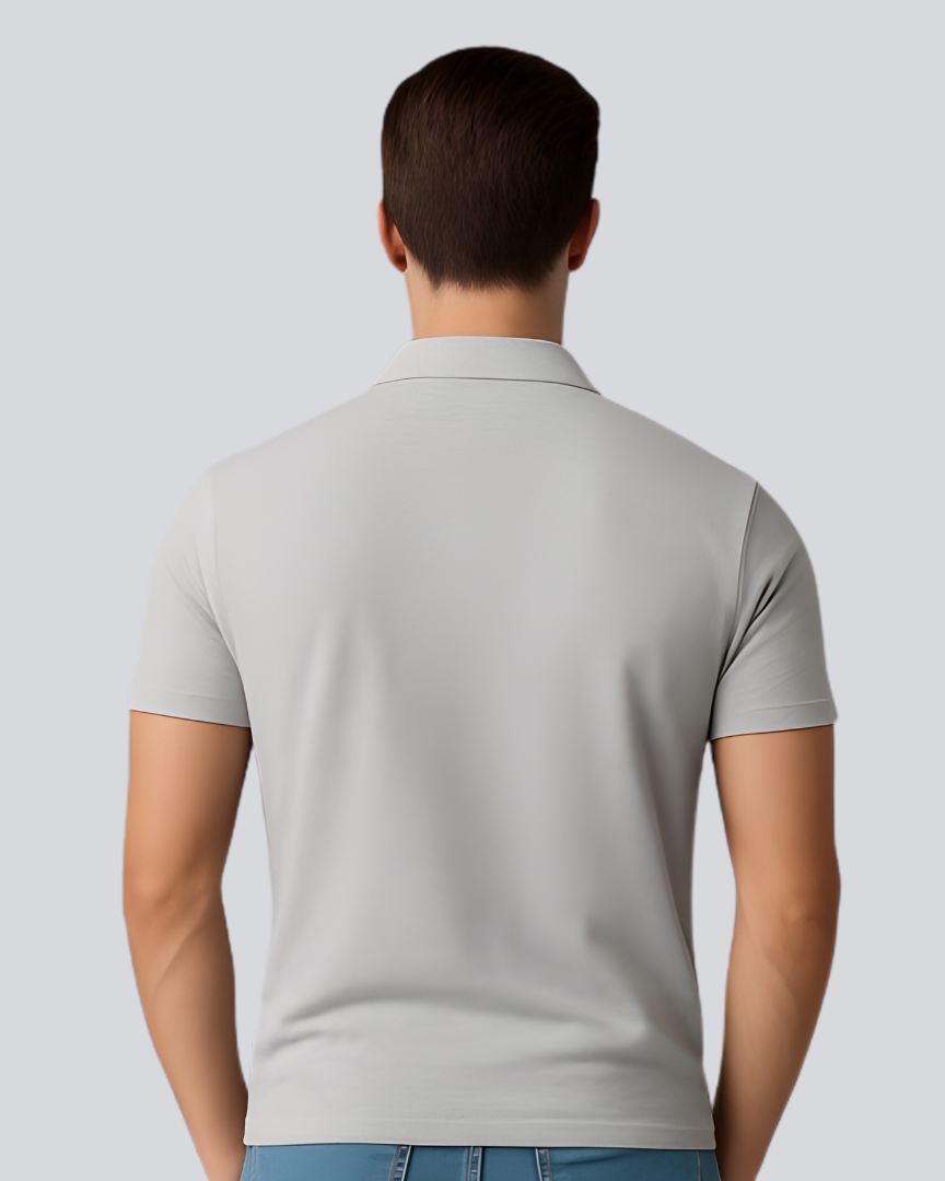 Plain Classic Light Grey Polo T shirt